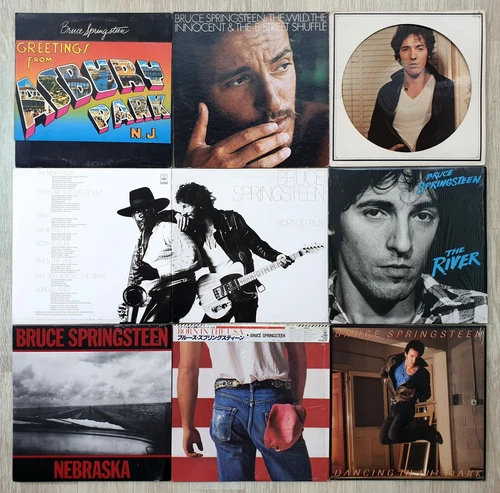 Bruce Springsteen Lot of 8 LP Vinyl Collection