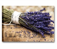 Lavanda Vintage - Quadro Moderno su Tela Fiori 70x50 Bagno Shabby Chic e Cucina