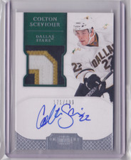 2011-12 PANINI DOMINION ROOKIE PATCH AUTO /199 COLTON SCEVIOUR #144 DALLAS STARS