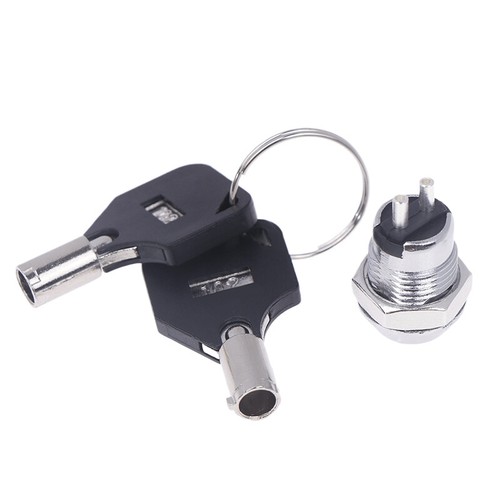 1PC 12MM Telephone Lock Electronic Lock Power Lock Key Switch S1201 2Keys