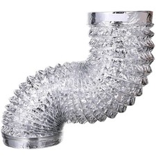 7 Inch Dryer Vent Hose, 5FT Flexible Dryer Ducting Tube Aluminum Non-Insulate...