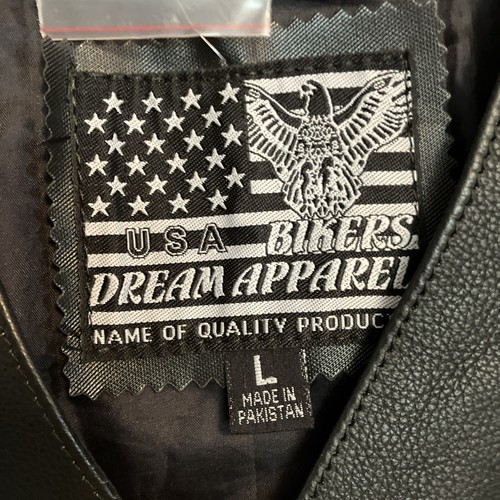 USA Bikers Dream Apparel Womens Large Genuine Leather Biker Vest Motorcycle Wear - Picture 2 of 9
