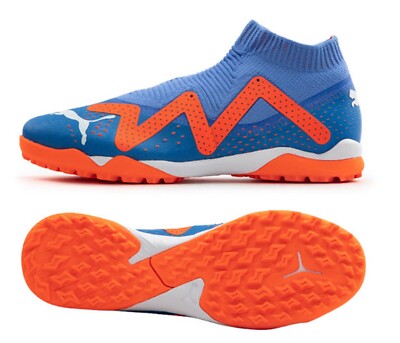 PUMA Herren Future Match+ LL TT Stollen Blau Futsal Fußballschuhe