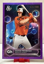 🔥2022 Bowman Platinum TOP PROSPECT PE-17 Gunnar Henderson Purple /250 AL ROTY🔥