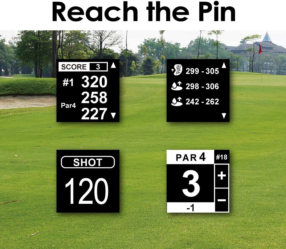 CANMORE TW353 GPS Golf Watch Key Course Data and Score Sheet on Your