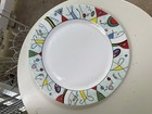 Two  Large 12 1/2” ARCOPAL France Vintage Glass Calder Charger  Plates EUC — photo 3