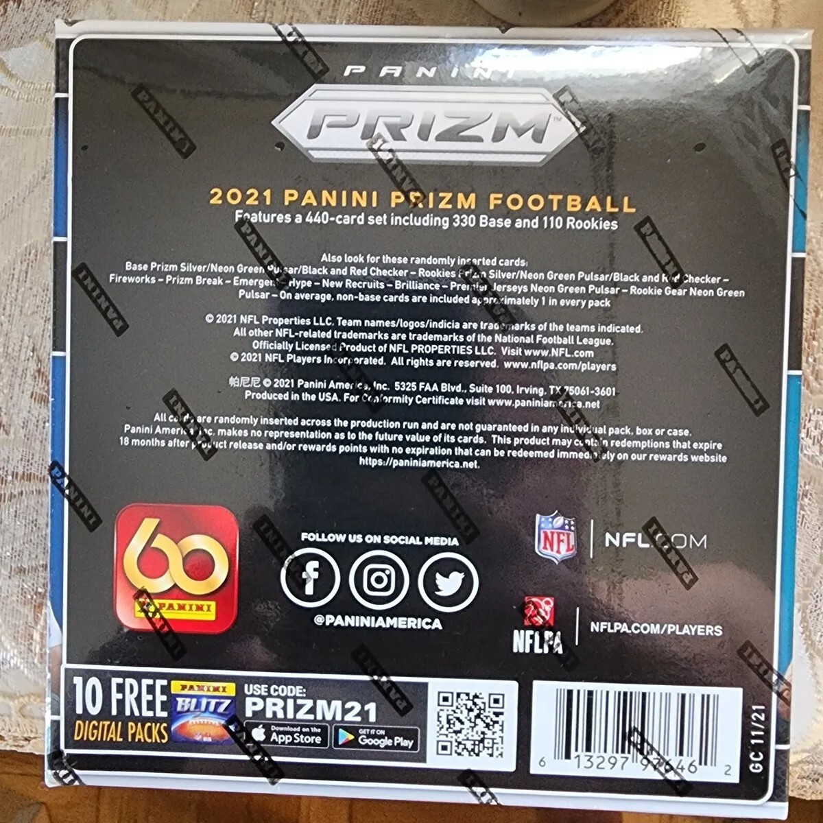 2021 Panini Prizm Football Mega Box From Fanatics (not exclusive