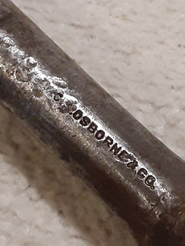 Vintage C.S. Herramienta de cuero cincel rasgador OSBORNE & Co. - Imagen 2 de 9