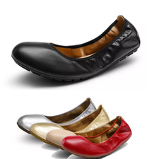 Women Ballet Flats Foldable Round Toe Dressy Comfortable Slip On Dress Shoes