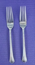 2-Gorham Nouveau 18/8 Stainless DINNER FORKS 8"
