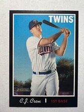 2019 Topps Heritage Black Border #204 C.J. Cron Twins
