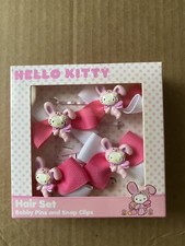 Hello Kitty Hair Set - Bobby Pins and Snap Clips - New