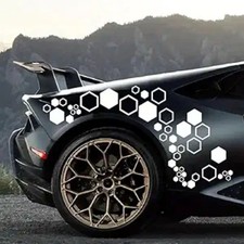 52 PCS Honeycomb Decals Vinyl Hexagonal Graphics Sticker Car Body Side Sticker C