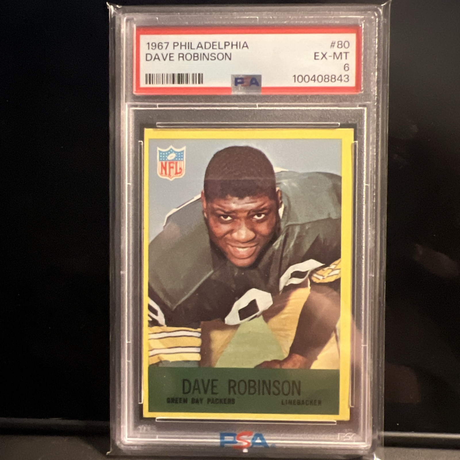 1967 Philadelphia Dave Robinson #80 PSA 6