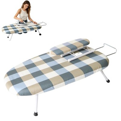 Foldable Tabletop Ironing Board with Iron Rest, Portable Tabletop Ironing Boa...