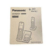 Panasonic Cordless Phone 2 Handsets KX-TGD832M Metallic Black -Answering Machine