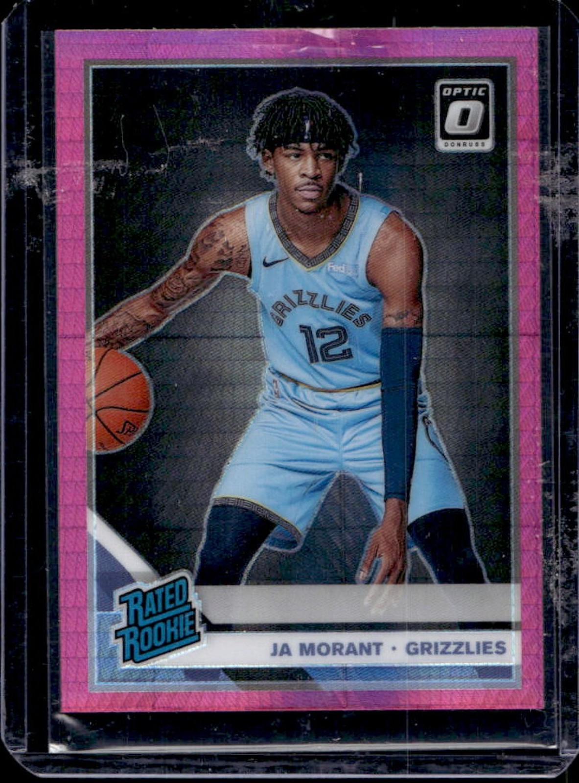 2019-20 Donruss Optic Ja Morant Hyper Pink Rookie RC #168 Grizzlies