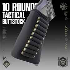 Tactical 10 Rounds Buttstock Rifle Shell Holder Cartridge for .22/.204/.233 Cal