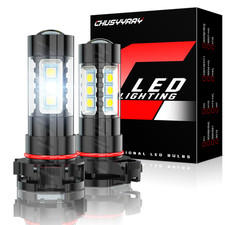 5202 H16 LED Fog Light Bulbs 6000K Xenon White 16000LM High Power Pair