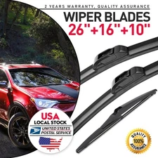 FRONT&REAR Windshield Wiper Blade For Toyota RAV4 2013-2018 Set of 26''/16''/10