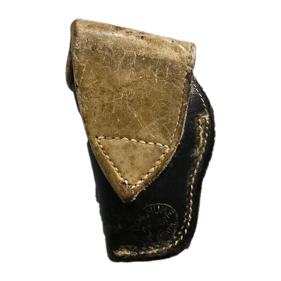  Vintage Don Hume Synthetic Leather Brown Revolver Holster-tb - Image 2 of 4
