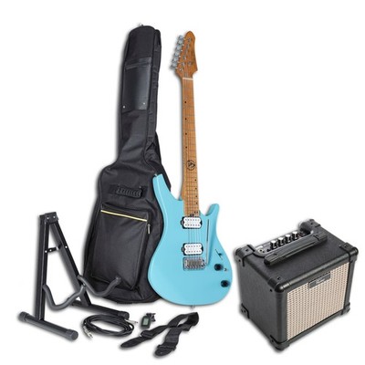 E-Gitarren Set ST Special Natural GX-15 Combo Verstärker Clip-on Tuner 3m Kabel