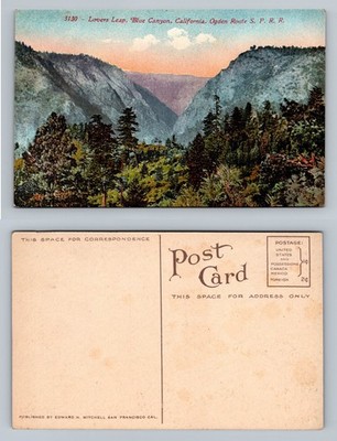 Blue Canyon, CA-California, Lovers Leap Ogden Route Railroad Vintage Postcard