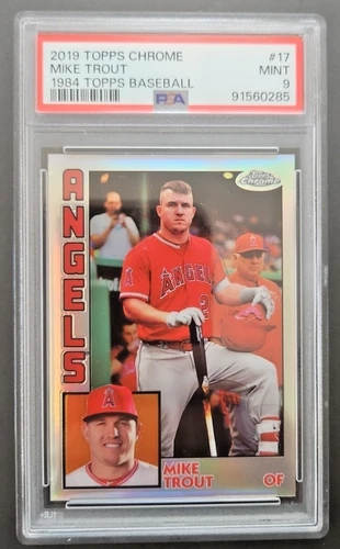 2019 Topps Chrome MIKE TROUT - 1984 Topps - PSA 9 - Angels
