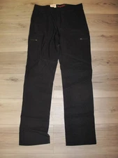 NWT Wrangler Tech Pant 32x34 Black Flex Hiking Pants UPF 50+