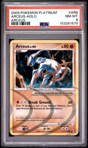 2009 POKEMON PLATINUM ARCEUS #AR8 ARCEUS-HOLO PSA 8