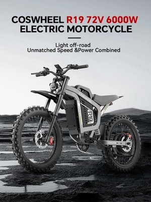 Coswheel Electric Dirt Bike 6000W Peak 72V40Ah Off Road E