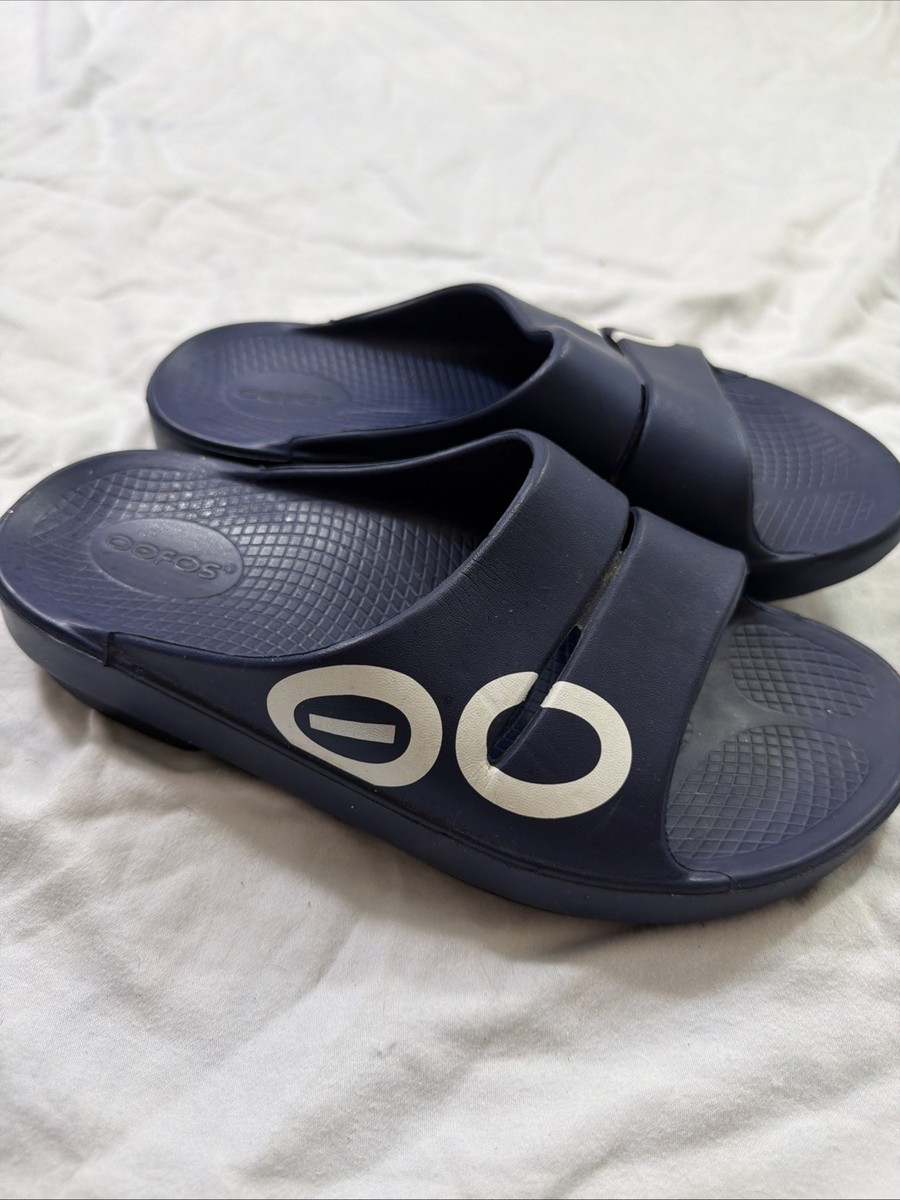 OOFOS OOAHH SPORT Navy White Logo sz Men 6 Women 8 | eBay display picture 1