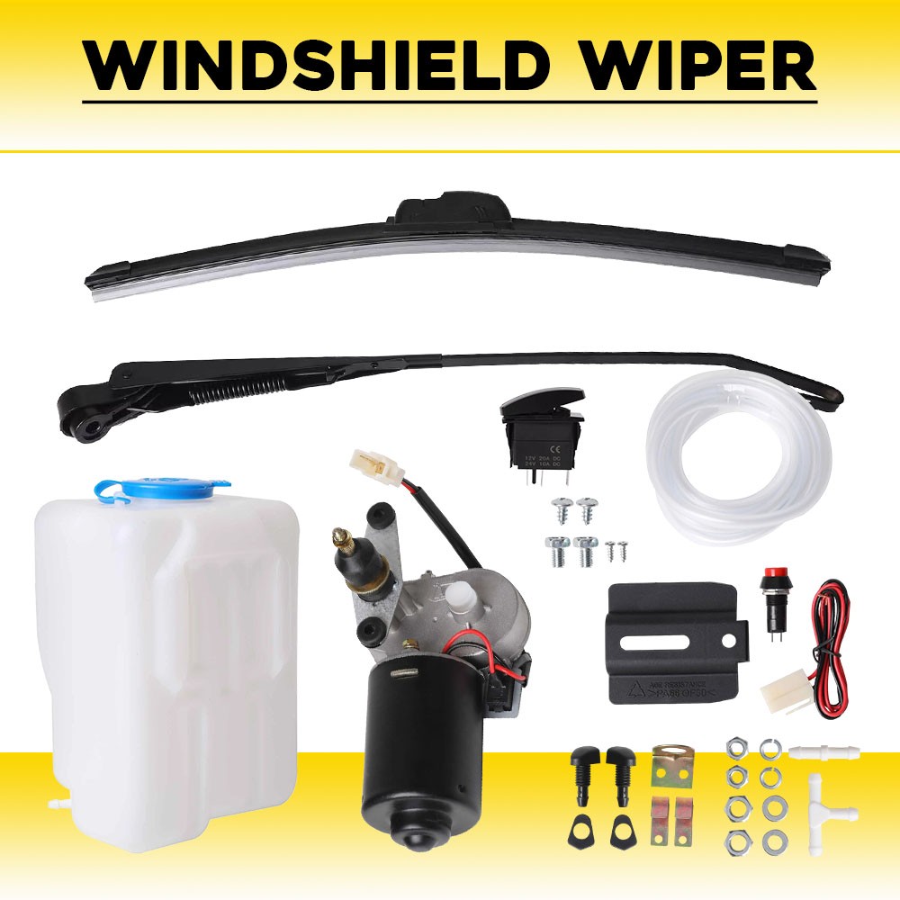 Windshield Electric Motor Wiper Kit + Wiper Switch Rocker For Polaris Ranger RZR