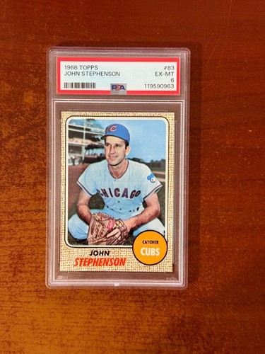 1968 Topps John Stephenson #83 PSA 6 EX-MT Chicago Cubs Vintage Baseball Card RC