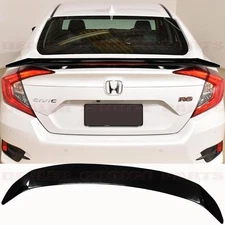 2016 2017 2018-2021 Honda Civic Sedan Factory Style GLOSS BLACK Spoiler W/LED