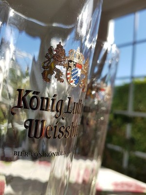 2x König Ludwig Bierglas Weißbier Weizenglas 0,5 l Bierkrug