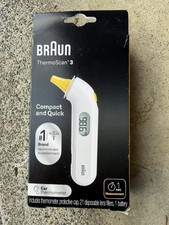 BrAun ThermoScan 3 Compact and Quick Ear Thermometer IRT3030USV1 Brand New