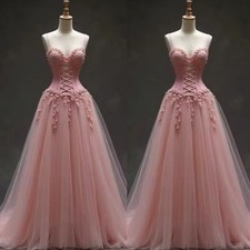 Pink Spaghetti Sweetheart Wedding Dresses Sweetheart A Line Strapless Bridal