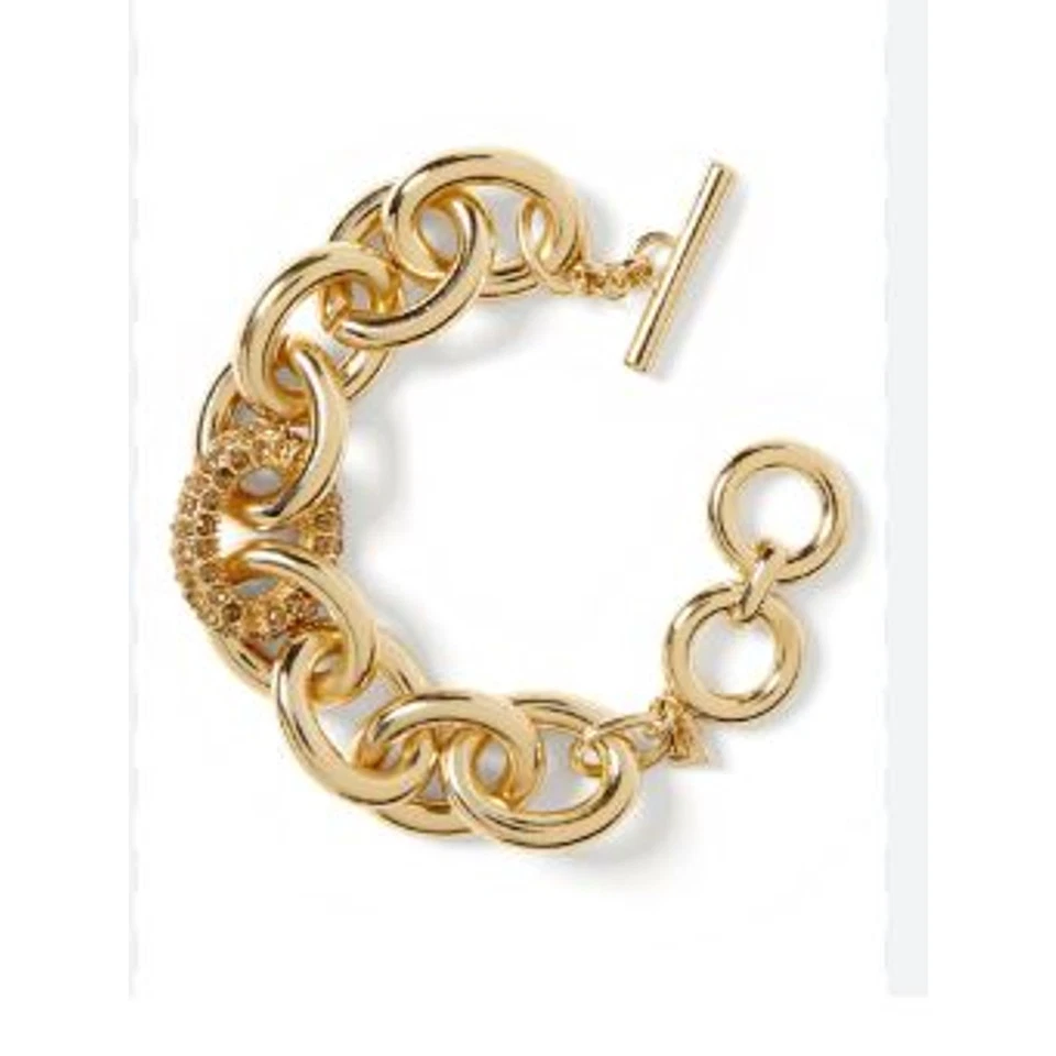 Brazalete de palanca Banana Republic para mujer pavé dorado GLAMOUR NUEVO CON ETIQUETAS 89 Foto 2 de 4