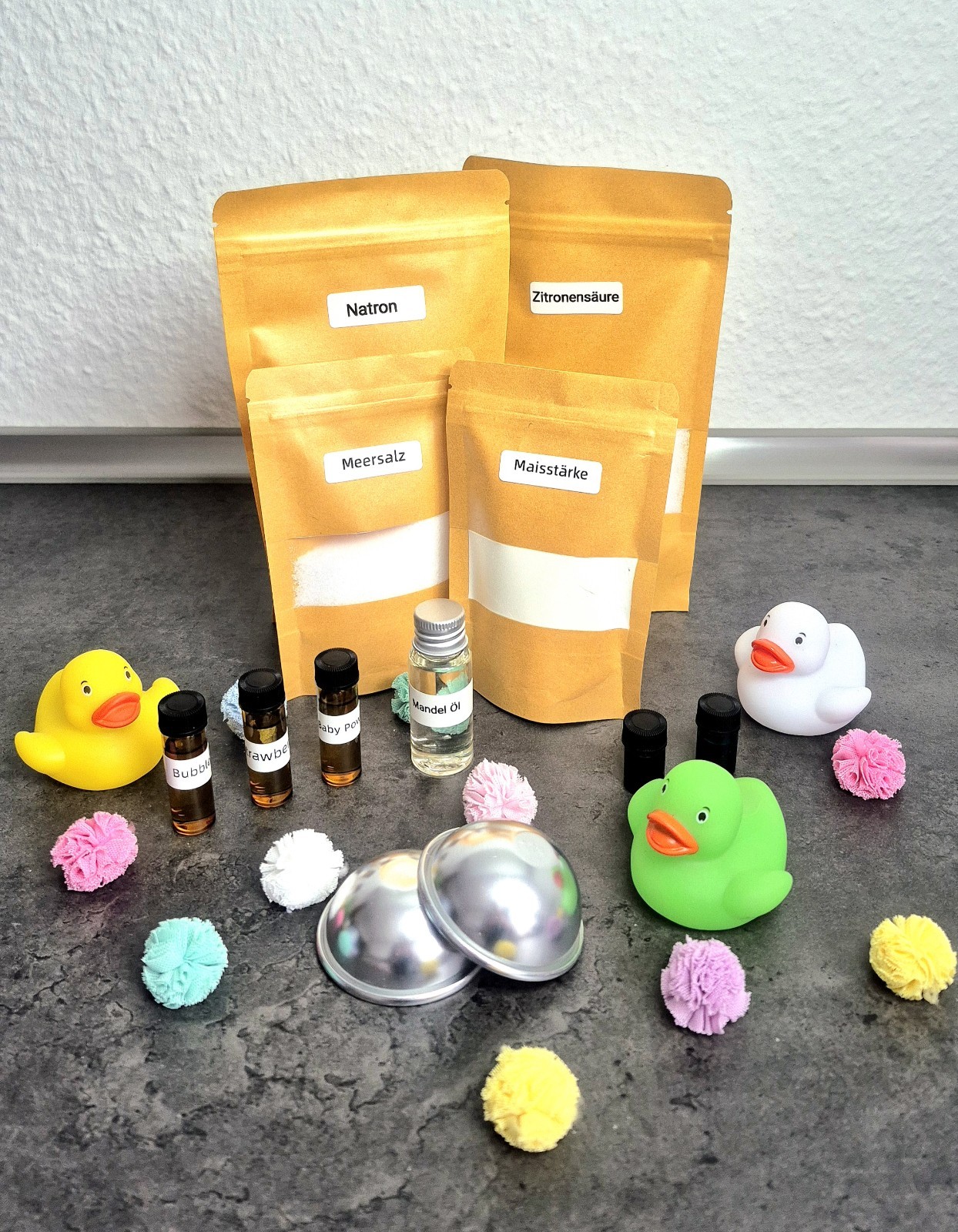 Kinder DIY Badebomben Set, Geschenkidee, Geburtstag, Weihnachten, Kreativ Set