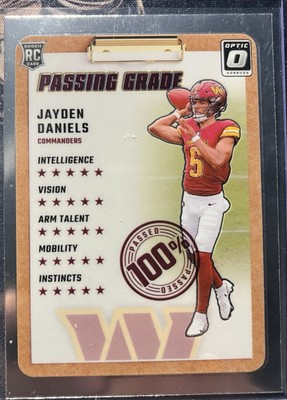 jayden daniels passing grade card Amazon.com: NEW 2024 Panini SCORE JAYDEN DANIELS Football ROOKIE CARD #2