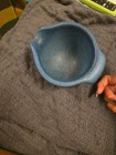 Antique RARE Bennington Pottery Blue Mixing Bowl 1878  — photo 9