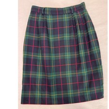 Vintage J. H. Collectibles Skirt Plaid Wool Pleated Classic Tartan 1980s Size 6