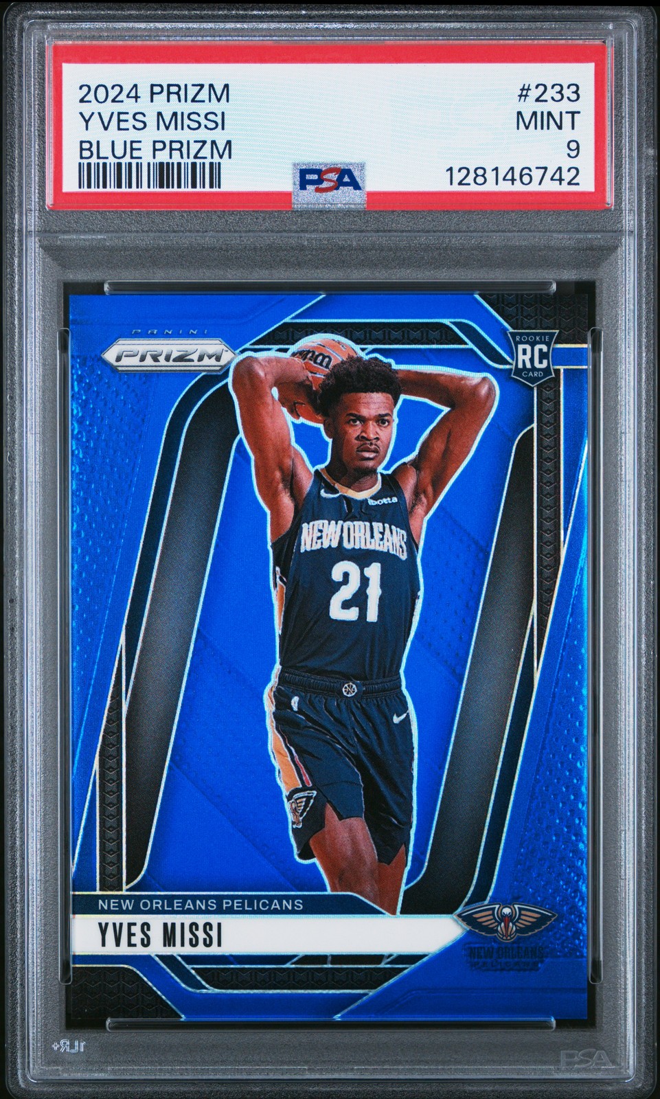 2024 PANINI PRIZM BLUE PRIZM #233 YVES MISSI ROOKIE RC 146/199 PSA 9