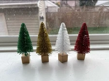H for Happy™ Classic Mini Bottle Brush Christmas Trees (Set of 4)