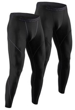 Men's Thermal Compression Pants, Athletic Leggings Base Layer Bottoms 2 Pack...