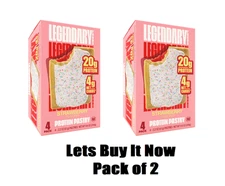 Legendary Foods Protein Pastry - Strawberry 4 Pack X 2 Protein Snack Keto Friend