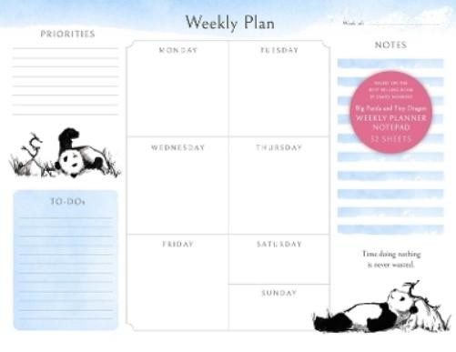 Big Panda and Tiny Dragon Weekly Planner Notepad by James Norbury - Hardback