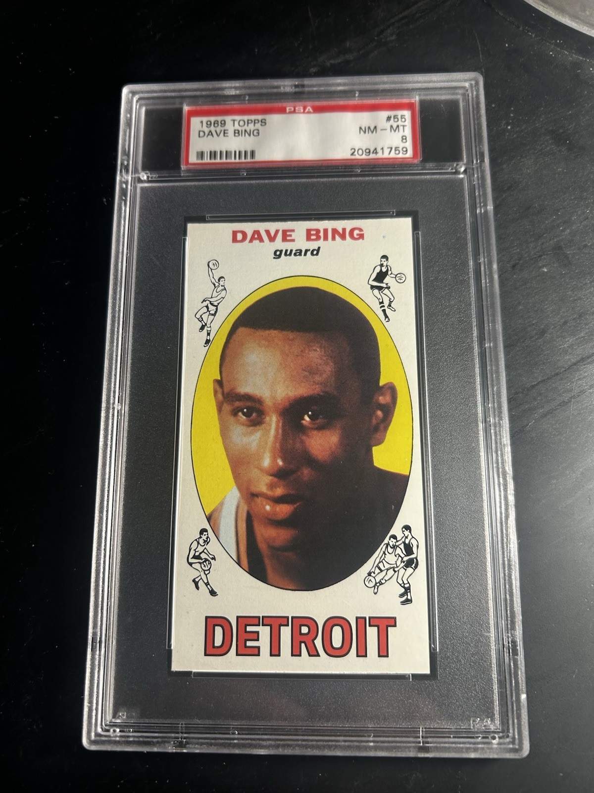 1969 Topps #55 Dave Bing Rookie PSA 8 Detroit Pistons