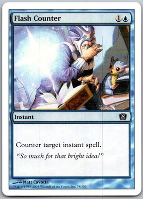 Flash Counter 78 Common 8th Edition Magic: The Gathering Lightly Played